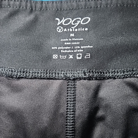 Vogo Athletica Leggings Womens Medium Black Blue Activewear Casual - Picture 4 of 6